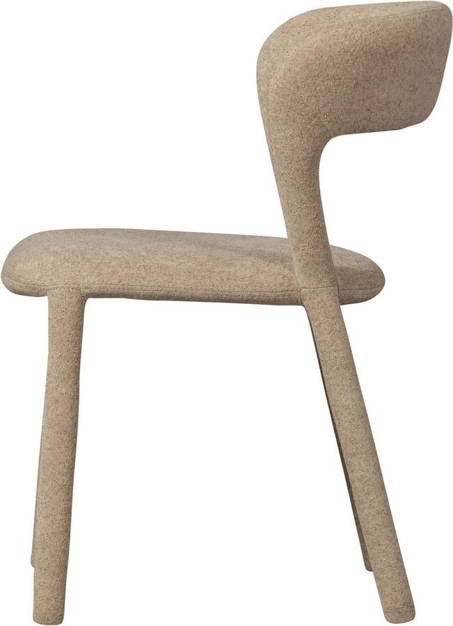 BePureHome Noble Eetkamerstoel Bekleed Van Top Tot Teen Quick Geweven Stof Zand Beige 76x51x56 cm - Foto 4