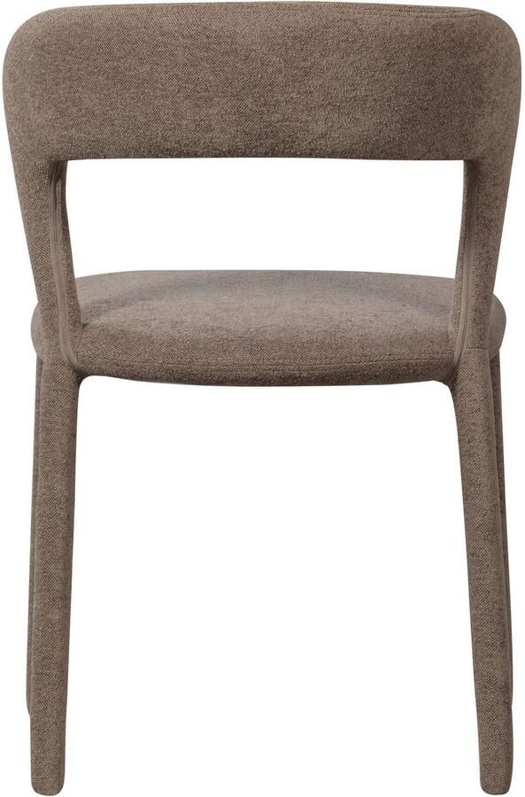 BePureHome Noble Eetkamerstoel Bekleed Van Top Tot Teen Quick Geweven Stof Taupe Bruin 76x51x56 cm - Foto 7