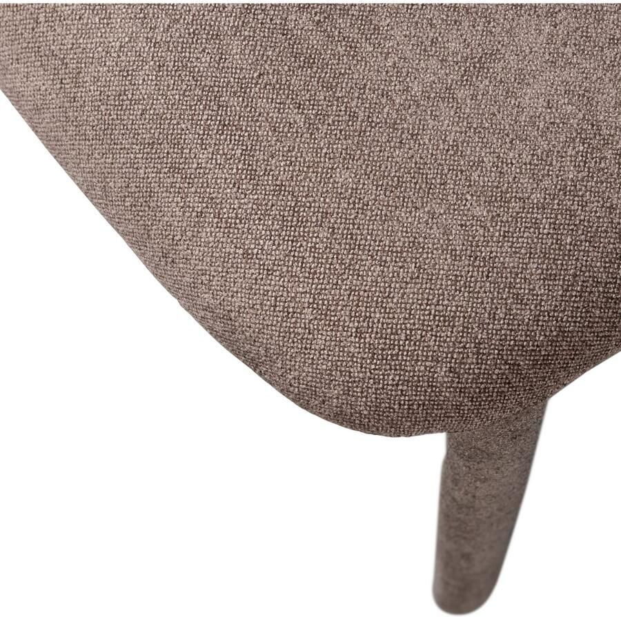 BePureHome Noble Eetkamerstoel Bekleed Van Top Tot Teen Quick Geweven Stof Taupe Bruin 76x51x56 cm - Foto 2