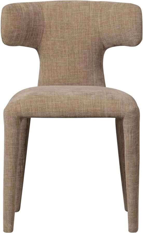 WOOOD BePureHome Permit Eetkamerstoel Bekleed Van Top Tot Teen Tintle geweven Stof Zand Beige 78x52x53 cm - Foto 8
