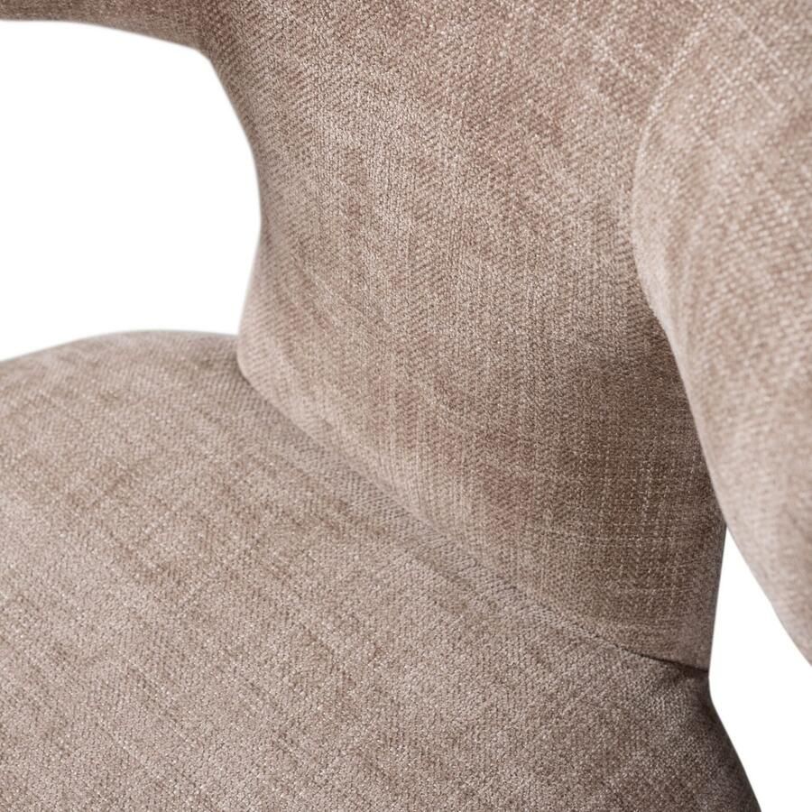 WOOOD BePureHome Permit Eetkamerstoel Bekleed Van Top Tot Teen Tintle geweven Stof Zand Beige 78x52x53 cm
