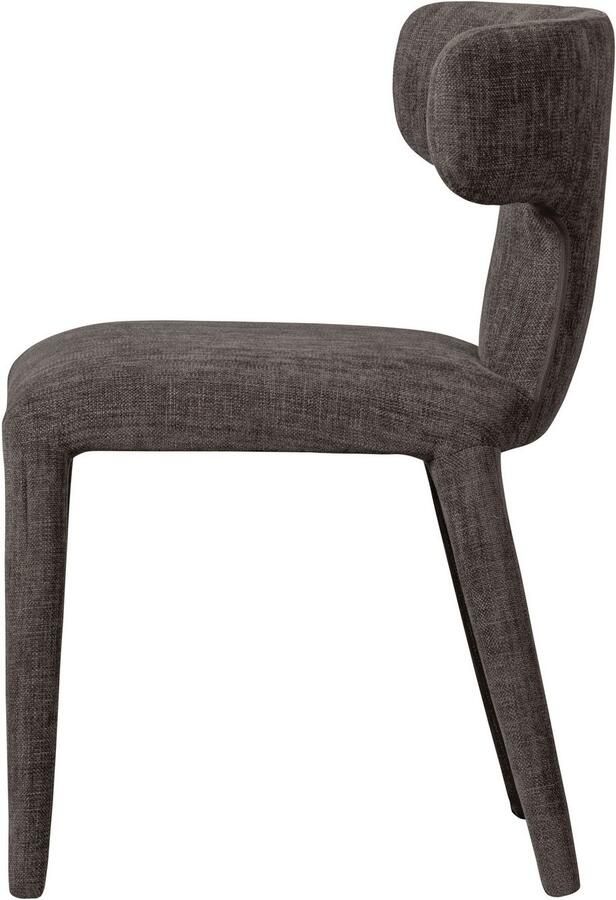 WOOOD BePureHome Permit Eetkamerstoel Bekleed Van Top Tot Teen Tintle geweven Stof Espresso Bruin 78x52x53 cm - Foto 4