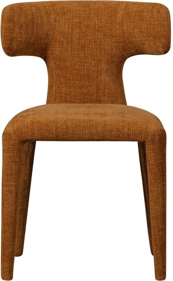 WOOOD BePureHome Permit Eetkamerstoel Bekleed Van Top Tot Teen Tintle geweven Stof Cinnamon Oranje 78x52x53 cm - Foto 12