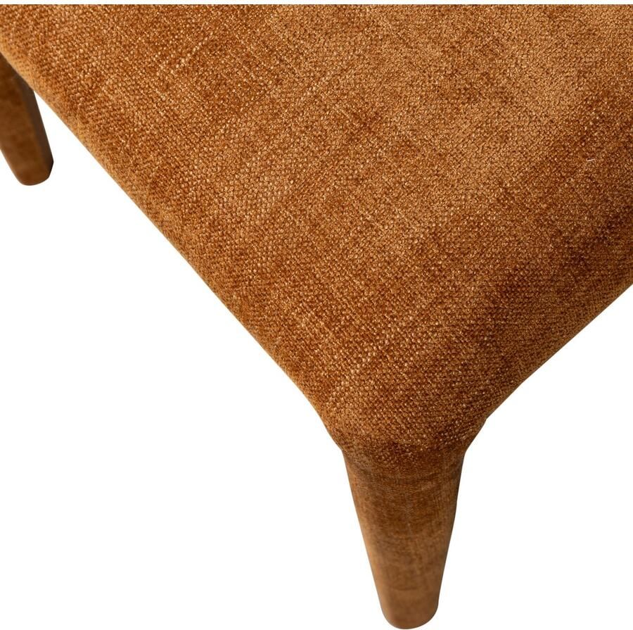 WOOOD BePureHome Permit Eetkamerstoel Bekleed Van Top Tot Teen Tintle geweven Stof Cinnamon Oranje 78x52x53 cm - Foto 3