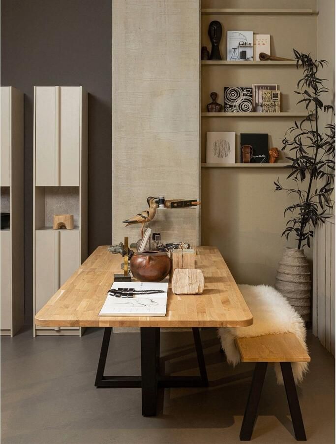 WOOOD Eettafel Tablo Hout gedeeltelijk massief rechthoekige vorm H 77 cm x B 240 x D 100 cm - Foto 4