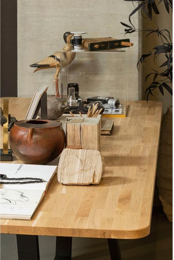 WOOOD Eettafel Tablo Hout gedeeltelijk massief rechthoekige vorm H 77 cm x B 240 x D 100 cm - Foto 7