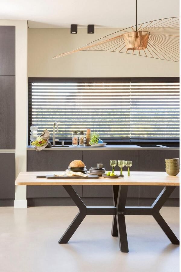 WOOOD Eettafel Tablo Hout gedeeltelijk massief rechthoekige vorm H 77 cm x B 240 x D 100 cm - Foto 7