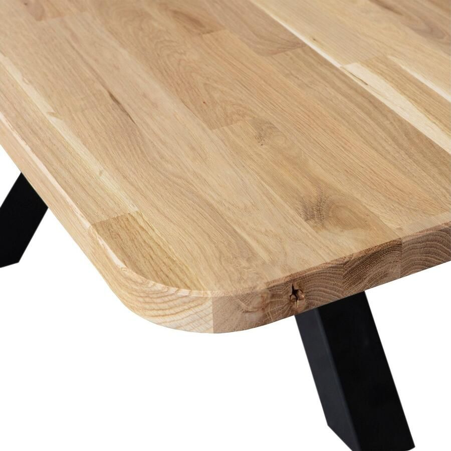 WOOOD Eettafel Tablo Hout gedeeltelijk massief rechthoekige vorm H 77 cm x B 240 x D 100 cm