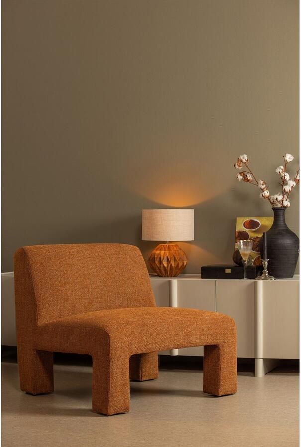 WOOOD Fauteuil Lavid geweven stof 4-poots frame h 73 cm x b 74 cm - Foto 8