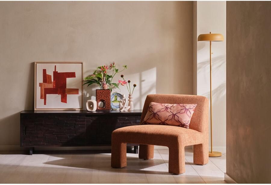 WOOOD Fauteuil Lavid geweven stof 4-poots frame h 73 cm x b 74 cm - Foto 7