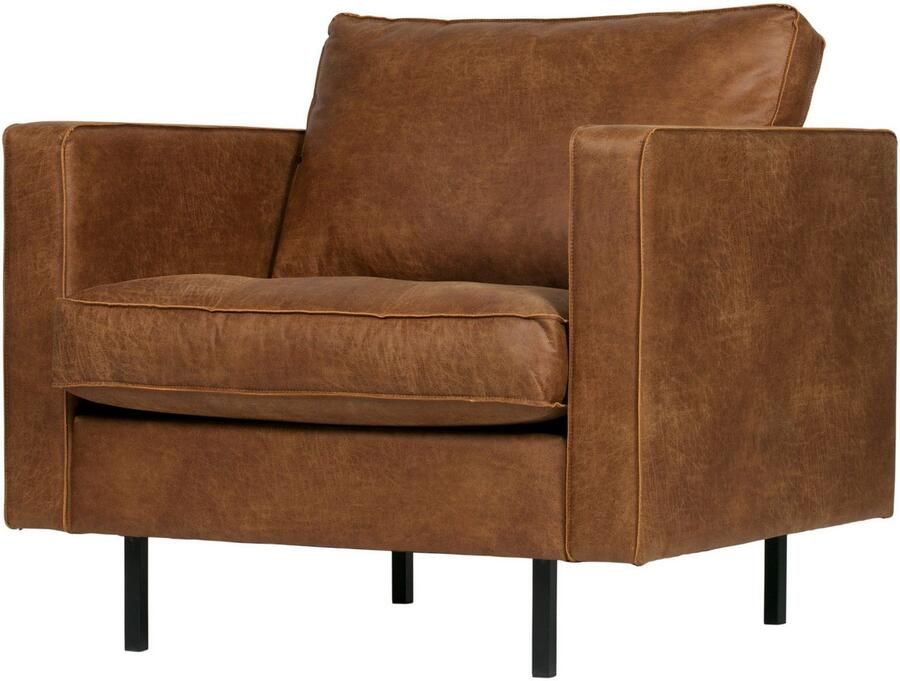 WOOOD Fauteuil Rodeo Classic vrijstaand van gerecycled leer h 83 cm x b 98 cm - Foto 3
