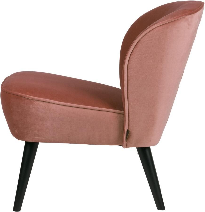 WOOOD Fauteuil Sara zacht gepolsterd 4-poots frame h 71 cm x b 59 cm