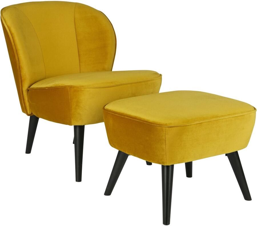 WOOOD Fauteuil Sara zacht gepolsterd 4-poots frame h 71 cm x b 59 cm - Foto 4