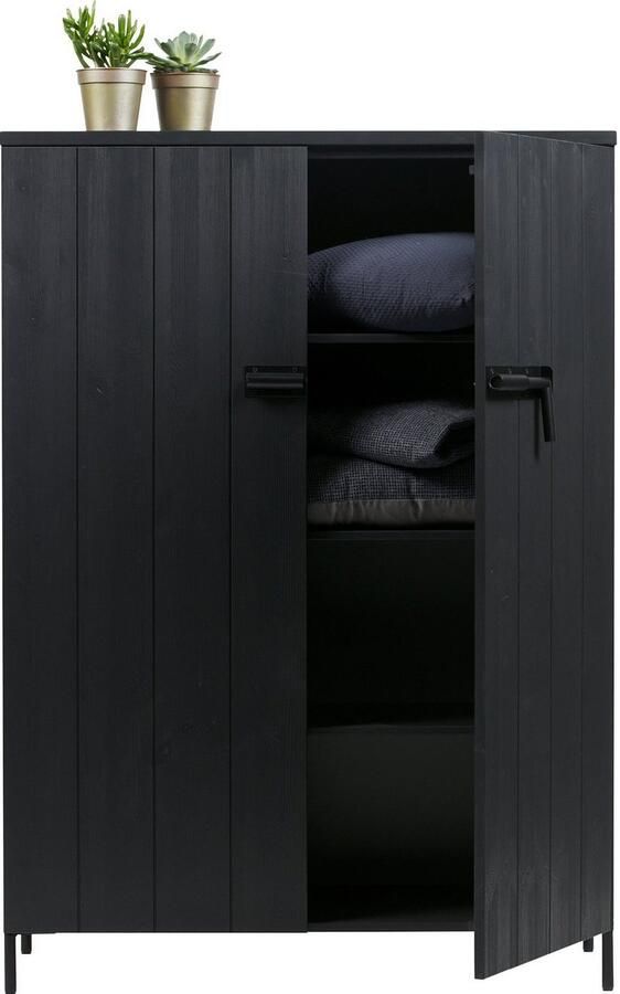 WOOOD Highboard Bruut midischrank hoge kast van massief dennenhout h 141 cm x b 100 cm - Foto 8