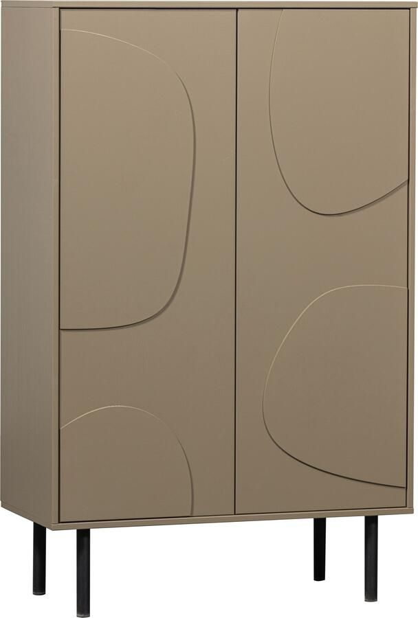 WOOOD Highboard Cadiz midi-kast Hoge kast met speels versierde deuren breedte 85 cm hoogte 135 cm - Foto 8