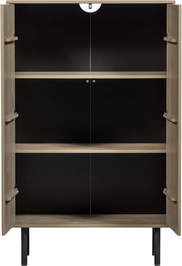 WOOOD Highboard Cadiz midi-kast Hoge kast met speels versierde deuren breedte 85 cm hoogte 135 cm - Foto 2