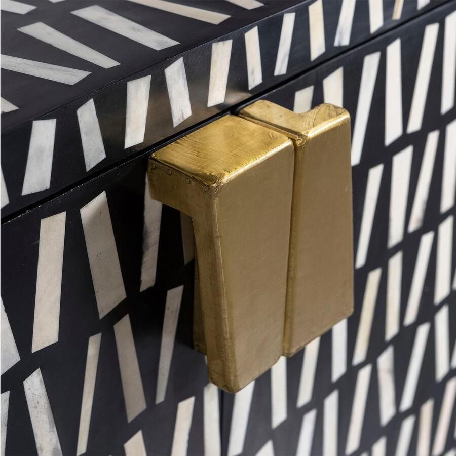 WOOOD Highboard Menne midi-kast met metalen handgrepen Kast in stijlvol ontwerp H 108 cm x B 81 cm - Foto 2