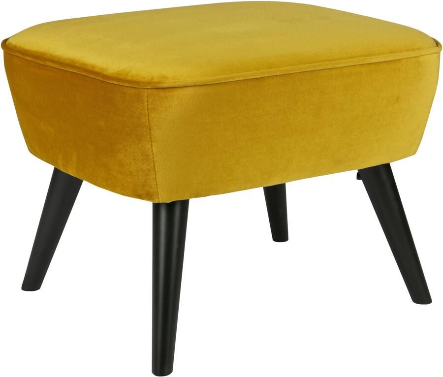 WOOOD Hocker Sara met veloursstof bekleed rechthoekige vorm h 41 cm x b 56 cm - Foto 4