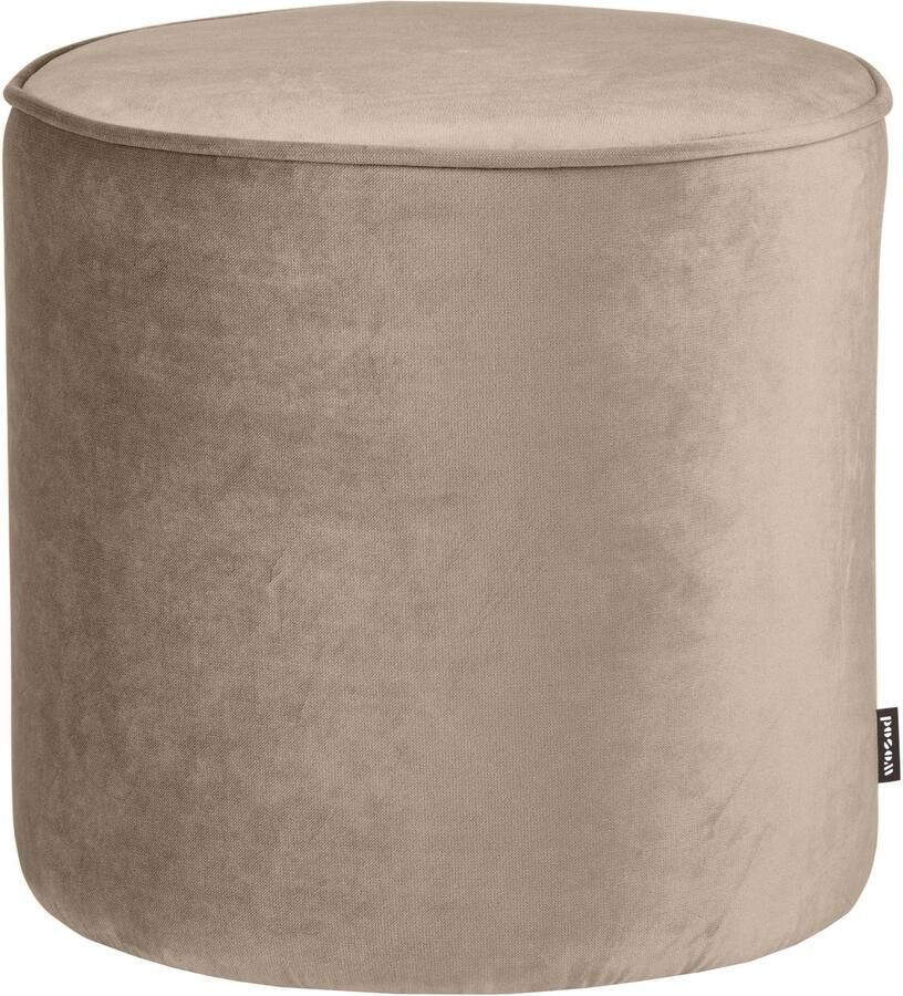 WOOOD Hocker Sara zacht gepolsterd ronde vorm h 46 cm x ø 46 cm