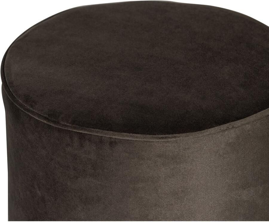 WOOOD Hocker Sara zacht gepolsterd ronde vorm h 46 cm x ø 46 cm