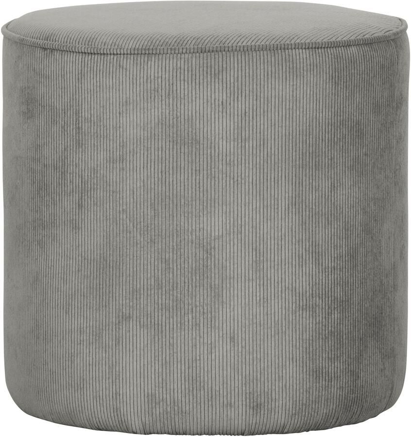 WOOOD Hocker Sara zacht gepolsterd ronde vorm h 46 cm x ø 46 cm