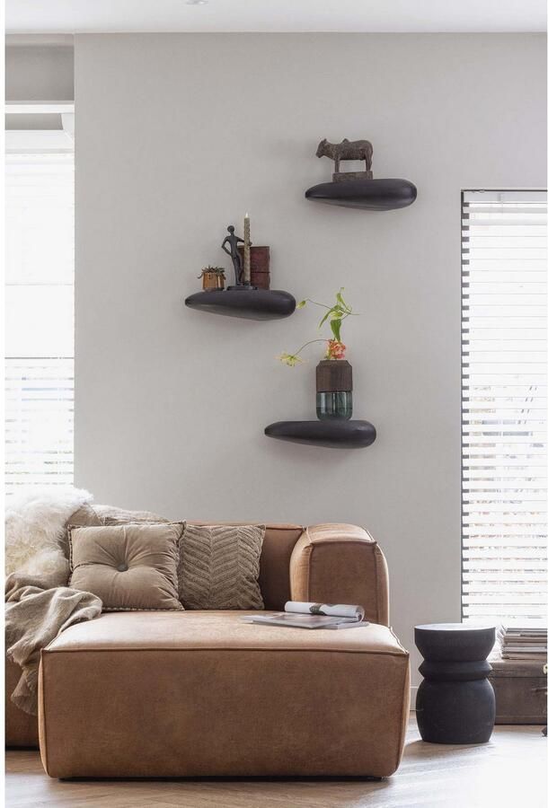 Woood Bean Hoekbank met Chaise Longue Rechts Eco-leder Cognac - Foto 2