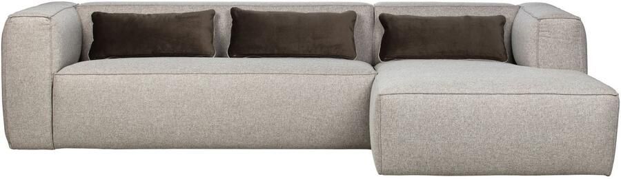 WOOOD Exclusive Bean Hoekbank Incl. Kussens Rechts Lichtgrijs 73x305x96 - Foto 6