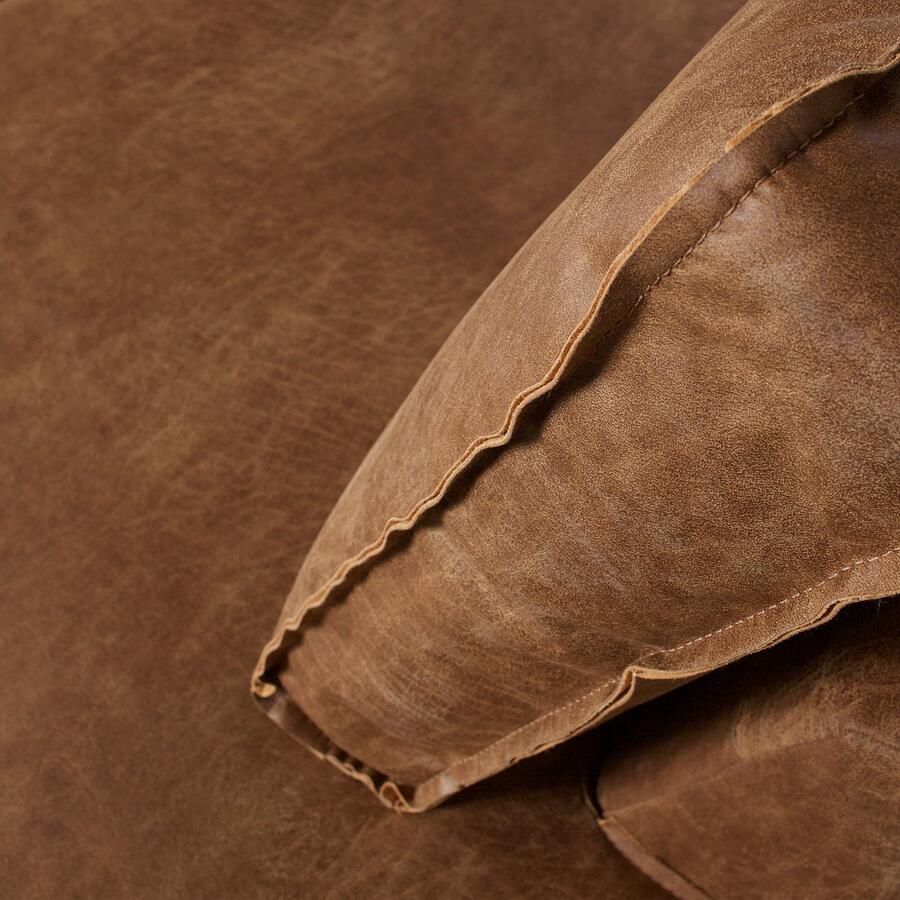 WOOOD Hoekbank Rodeo met gerecycled leer vrijstaand h 85 cm x b 266 cm