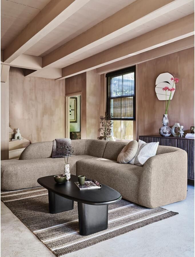 WOOOD Hoekbank Sloping gepolsterd met geweven chenille vrijstaand breedte 274 cm - Foto 3