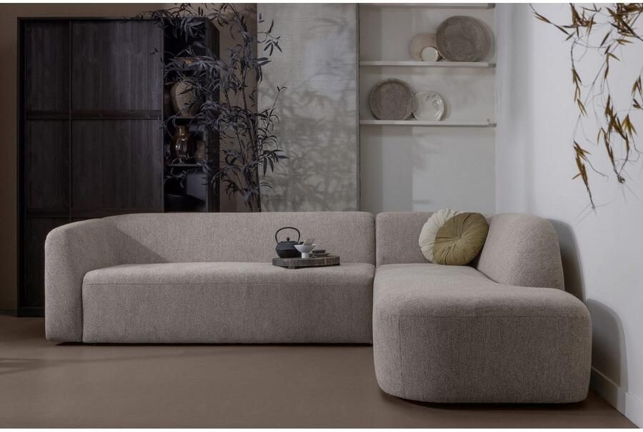 WOOOD Hoekbank Sloping gepolsterd met geweven chenille vrijstaand breedte 274 cm - Foto 5