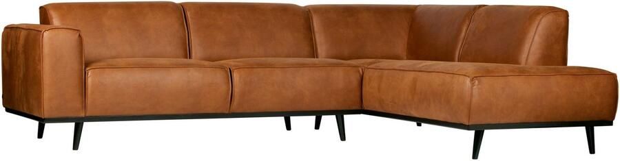 BePureHome Statement Hoekbank Rechts Ecoleer Cognac 77x274x210 - Foto 3