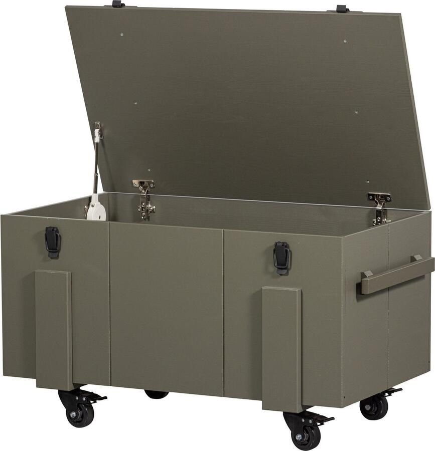 WOOOD Houten kist BOBBY met wielen breedte 100 cm - Foto 2