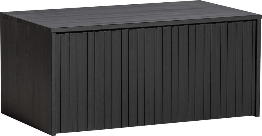 WOOOD Kistbank New Gravure bunkbank met grafische reliëfdeuren op wielen breedte 88 cm - Foto 5