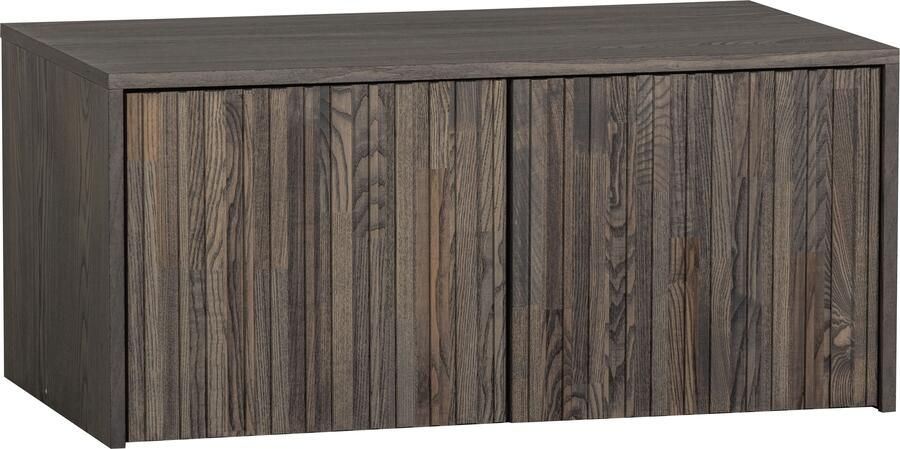 WOOOD Kistbank New Gravure bunkbank met grafische reliëfdeuren op wielen breedte 88 cm - Foto 4