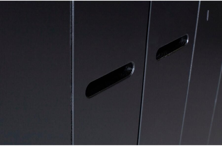 Woood Connect Kledingkast H 195 x B 140 x D 53 cm Lades Planken en Roede Zwart - Foto 8
