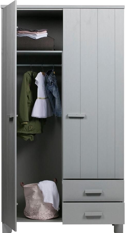 WOOOD Kledingkast Dennis met kledingstang veel opbergruimte b 111 cm x h 202 cm - Foto 9