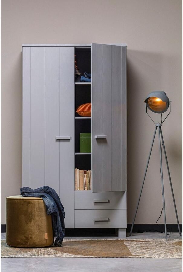 WOOOD Kledingkast Dennis met kledingstang veel opbergruimte b 111 cm x h 202 cm - Foto 3