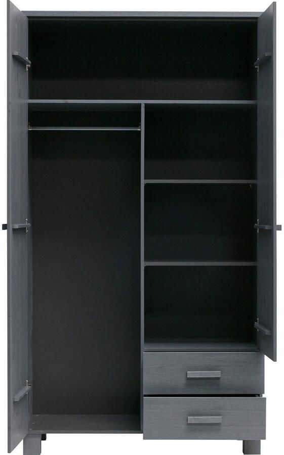 WOOOD Kledingkast Dennis met kledingstang veel opbergruimte b 111 cm x h 202 cm - Foto 2