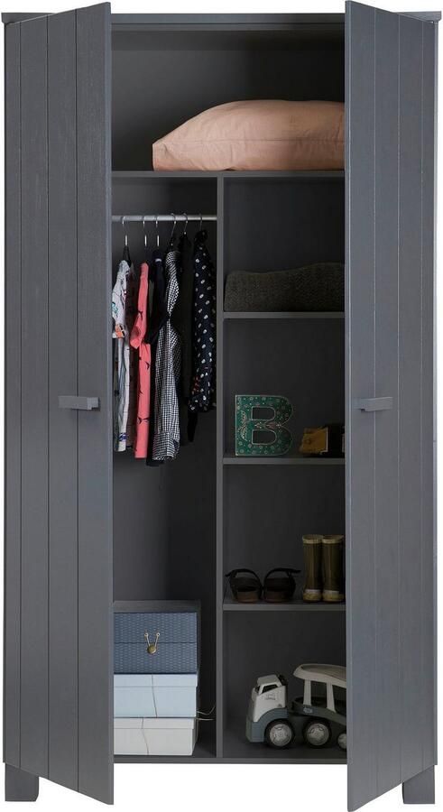 WOOOD Kledingkast Dennis met kledingstang veel opbergruimte b 111 cm x h 202 cm - Foto 9