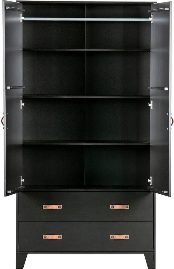 WOOOD Kledingkast Dian veel opbergruimte hoogte 180 cm x breedte 94 cm - Foto 5