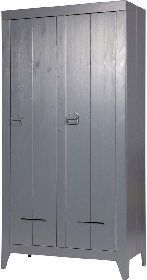 WOOOD Kledingkast Kluis 2-deurs met metalen handgrepen h 190 cm x b 95 cm - Foto 6