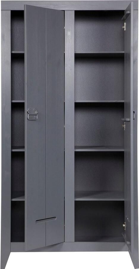 WOOOD Kledingkast Kluis 2-deurs met metalen handgrepen h 190 cm x b 95 cm - Foto 7