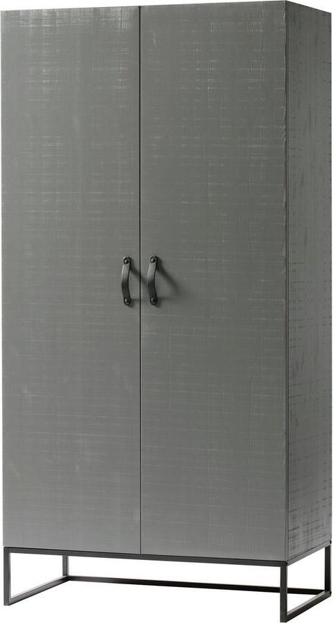 WOOOD Kledingkast MORRIS met kledingstang massief dennenhout h 195 cm x b 100 cm - Foto 6