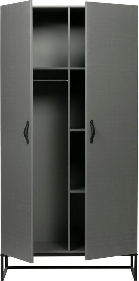 WOOOD Kledingkast MORRIS met kledingstang massief dennenhout h 195 cm x b 100 cm - Foto 8