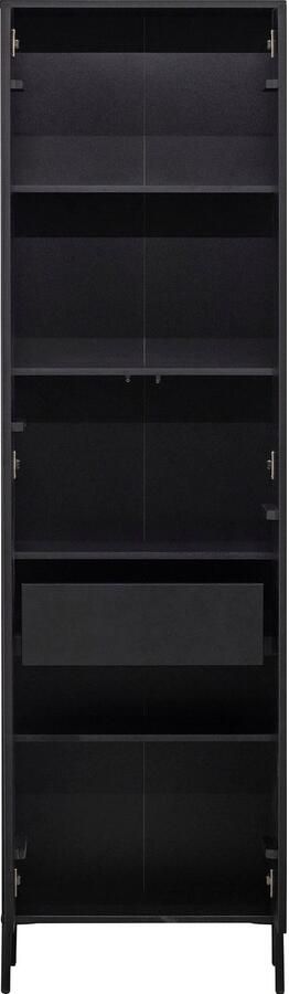 WOOOD Exclusive Opbergkast New Gravure Grenen 210 x 60cm Zwart Japandi - Foto 8