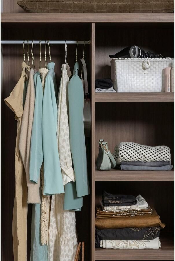 WOOOD Kledingkast Rens van notenhoutdecor veel opbergruimte hoogte 210 cm - Foto 3