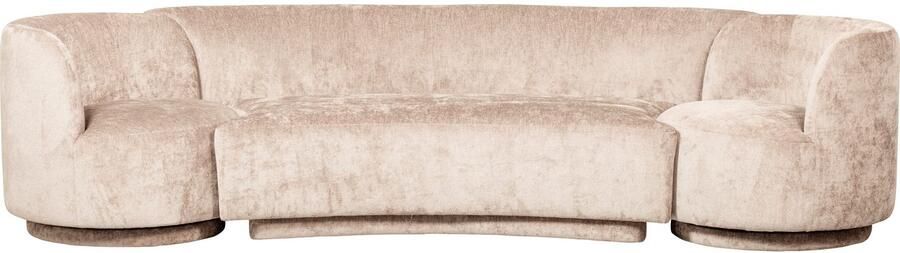 WOOOD Loungebank Combi-Popular: Bank + fauteuil met grof chenille gevoerd breedte 370 cm - Foto 3