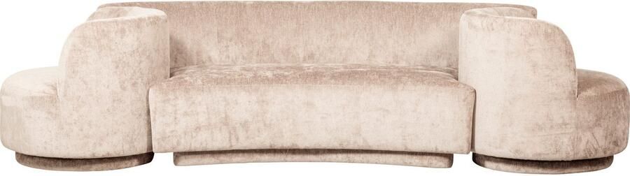 WOOOD Loungebank Combi-Popular: Bank + fauteuil met grof chenille gevoerd breedte 370 cm - Foto 4