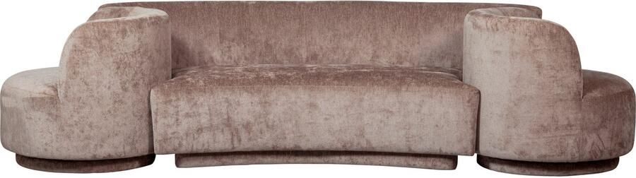 WOOOD Loungebank Combi-Popular: Bank + fauteuil met grof chenille gevoerd breedte 370 cm - Foto 5