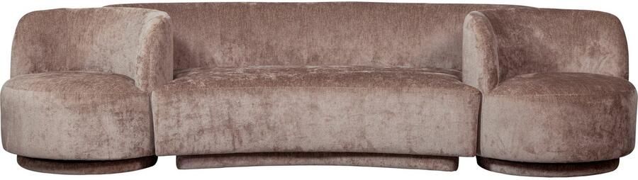 WOOOD Loungebank Combi-Popular: Bank + fauteuil met grof chenille gevoerd breedte 370 cm - Foto 4